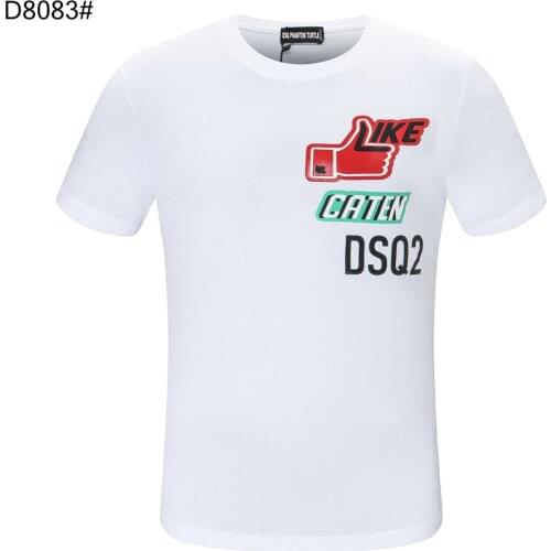 DSQ PHANTOM TURTLE Mens Short Sleeve Logo Series Graphic T-Shirt Men Fashion Print Cotton Tees Breathable Quality Tops D80832
