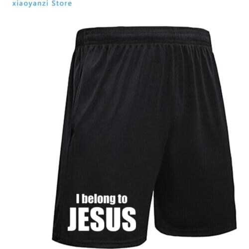New 2021 Fashion pants I Belong to Jesus men women shorts Christ Religion Catholic Christian Faith running short pants