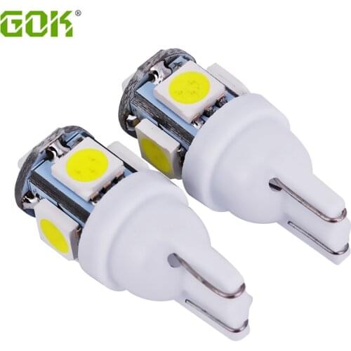 New Auto Led T10 5SMD 5050 LED T10 5 Led Bulb White Car Side Light Car Wedge Parking Dome Light 10pcs/lot