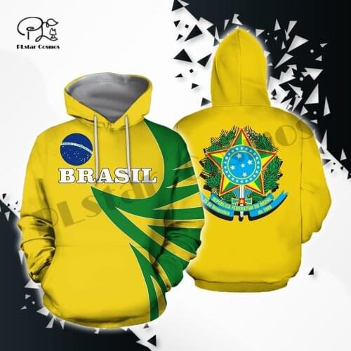 PLstar Cosmos 3DPrint Newest Brasil Country Flag Art Unique Men/Women Cozy Hrajuku Casual Streetwear Hoodies/Zip/Sweatshirt -7