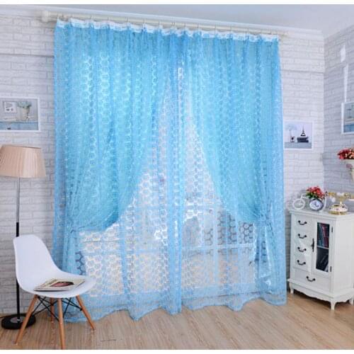 1 Side Solid Sheer Window Curtains Bedroom Window Screening Kitchen Window Curtains Home Living Room Decoration 200*100CM