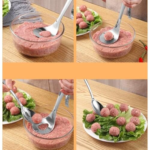 Meatball Maker Spoon Stainless Steel Meatball Maker Non-Stick Creative Meat Ball Spoon Meat Tools Kitchen Gadgets