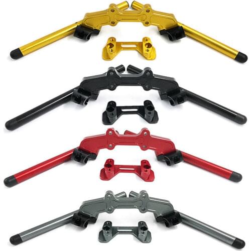 CNC Aluminum Adjustable Handlebars Handle Bar w/ Adapter Clamp Kit For 2014 2015 2016 2017 Ducati Monster 821 1200 R Accessories