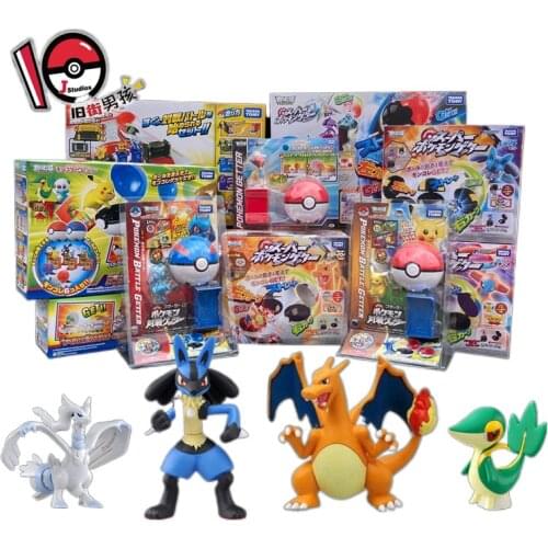 TOMY Pokemon Charizard Lucario Snivy Dolls Elf Balls Toys Set Cartoon Anime Pocket Monsters Action Figure Toys Collection Gift