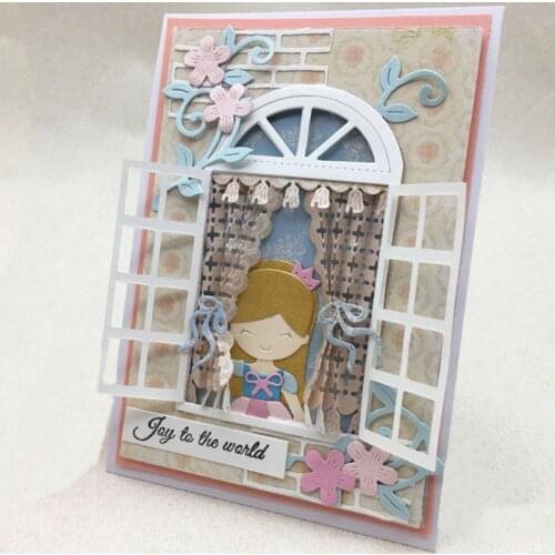 Window Frame Metal Cutting Die Stencil for Scrapbooking Embossing Paper Craft Album Cards Gift Decor Knife Punch Blade Dies Cut