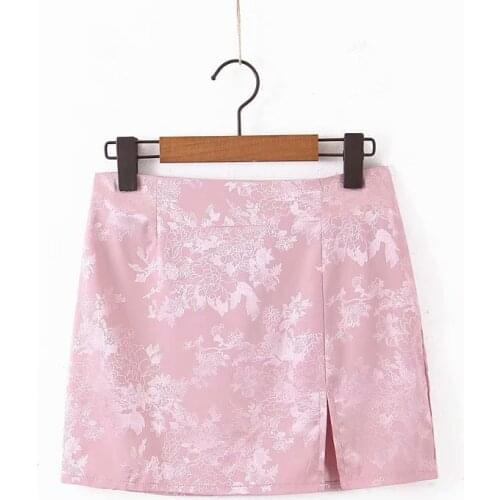 LJPZ9202-28 skirt юбка женская ropa mujer skirts womens jacquard satin split skirt packet buttock skirts short skirt