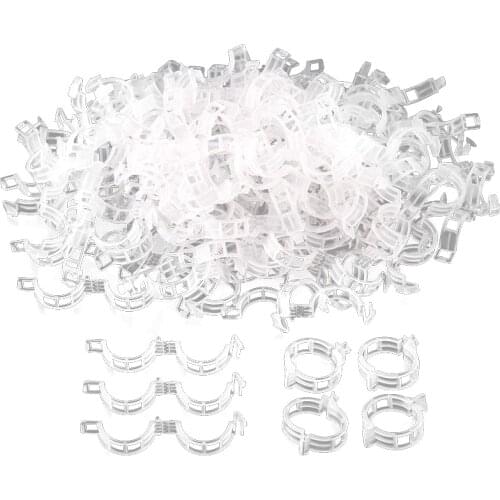 1 inch Diameter 500Pcs Plant Garden Support Clip White Tomato Trellis Clips for Vine Vegetables Flower to Grow Uprightly