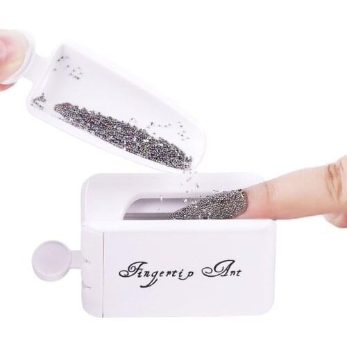 1 PC Manicure Powder Recycling Storage Box Portable Infitration Power Container White Double Layer French Powder Nail Box Tools