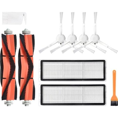 10 Pack Main Brush Side Brushes Filter for Xiaomi Mijia 1C STYTJ01ZHM Robot Vacuum Cleaner Parts Accessories A