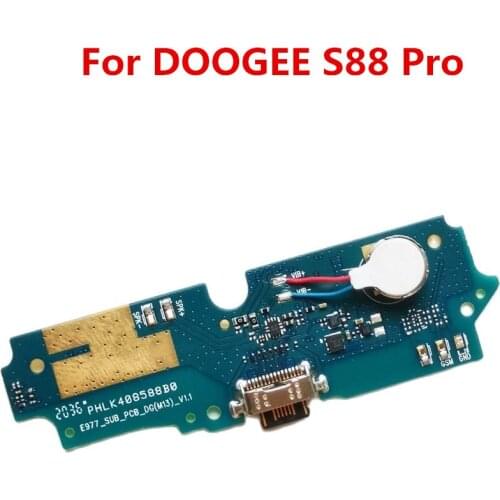 100% Original New Charge Dock Connector USB Board Port With Vibrator Motor Flex Cable For DOOGEE S88 Pro Phone