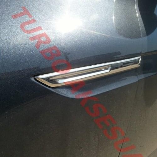 2PCS Stainless Steel Stainless Chrome Side Wing Badge Fender for Renault Koleos Twingo Scenic Megane Fluence Clio