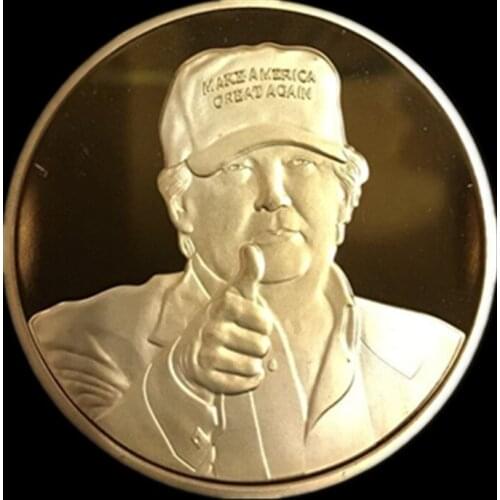 20 pcs The USA President Donald Trump 24K gold silver plated 40 mm souvenir decoration coin