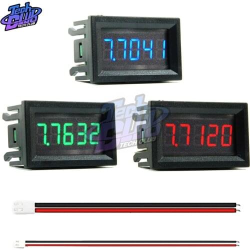 4 Wire 5 Digit High-precision DC Digital Display Ammeter 0.56 inch LED Display Ampeter 50mA Current Panel Meter Green Red Blue