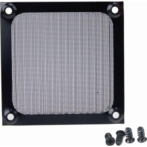 2 Pcs Gdstime 80x80mm Aluminum Net Thicken Dust Filter 8cm 80mm Fan Cooling Black Dustproof Shield Case