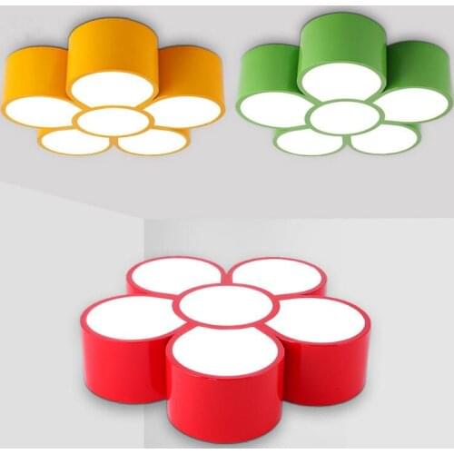American Cartoon Colorful Flower Hanging Lamp Light Fashion LED Acrylic Ceiling Lamps For Children 's Bedroom Kindergarten CL193