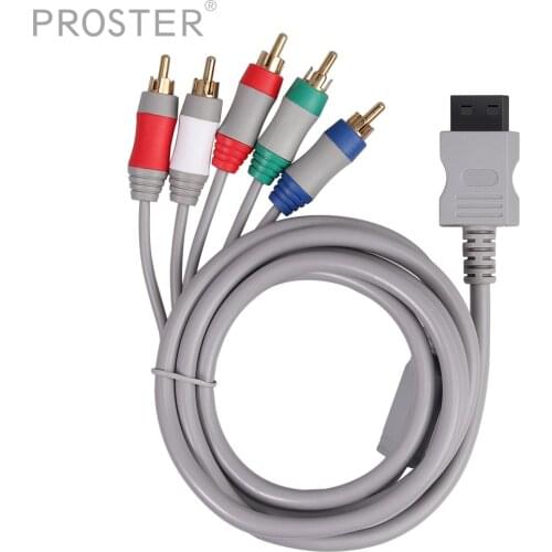Proster For 6 Ft Component Audio Video Cable to HDTV/EDTV 480p 5 RCA Video RCA Stereo Audio AV Cord for Nintendo Wii U