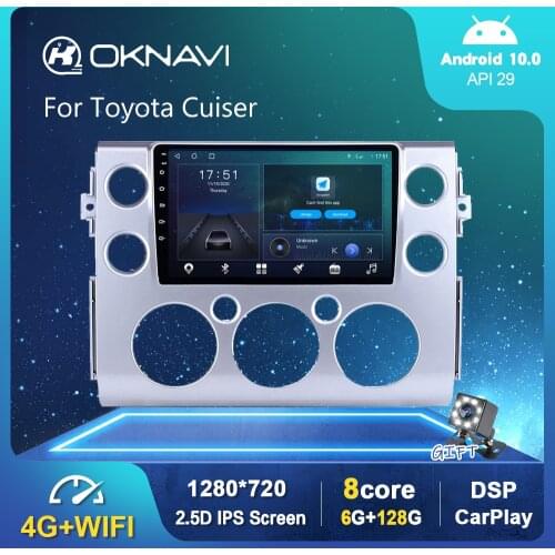 Android 10.0 DSP Car Radio Multimedia Player For Toyota Fj Cruiser 2007-2018 Video Navigation GPS 6G 128G WIFI Stereo 1280*720P