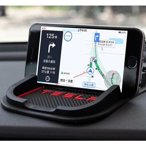 Car Styling Dashboard Sticky Anti-Slip Mat Auto Non-slip Silicone Pad Phone Holder For Tesla Model 3 X S Universal Accessories