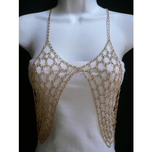 FREE SHIPPING NEW STYLE B712 Women Rock Fashion Gold colour Body Chains Jewelry Unique Design Clothing Chains Jewelry 2 Colors