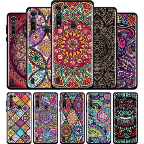 Phone Case for Moto One Fusion Plus G9 Play G8 Power Lite E6s Edge Cover for G10 G20 G30 G40 G50 G60 Coque Mandala Flower Totem