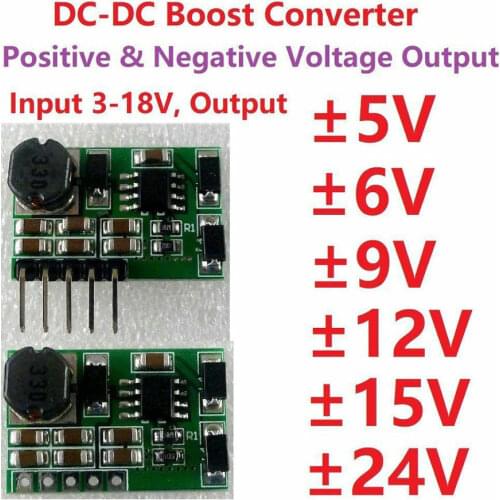 DC 5V~24V Dual Output Boost Step Up Voltage Converter Power Supply PCB Module
