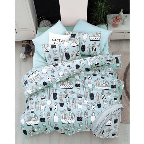 The Fabric Cactus Mint Double Personality Duvet cover set
