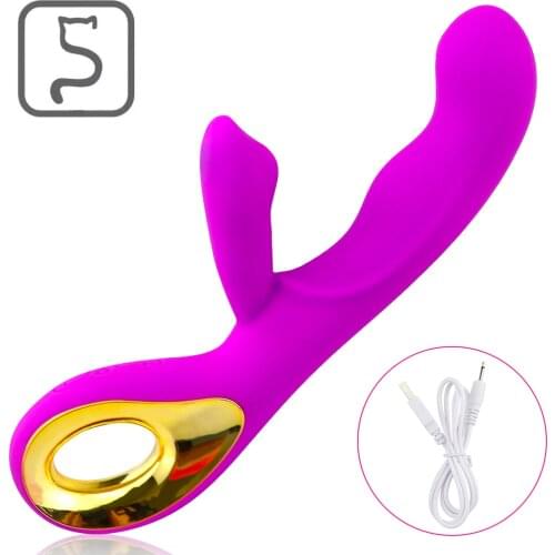 Dildo Vibrator Massage Clitoris Stimulator Erotic Sex Toys for Women G Spot Massage USB Rechargeable Female Masturbator