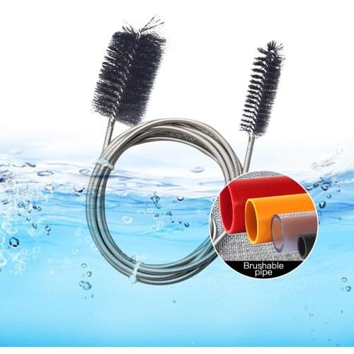 90/155/200cm Pipe Cleaning Brush Air Pipe Flexible Double-ended Hose Pipe Brush Aquarium Accessories Nylon Cleaner Water Filter
