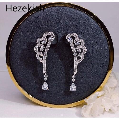 Hezekiah Celebrity Earrings Luxury high-end generous French quality Temperament lady Earrings Dance party