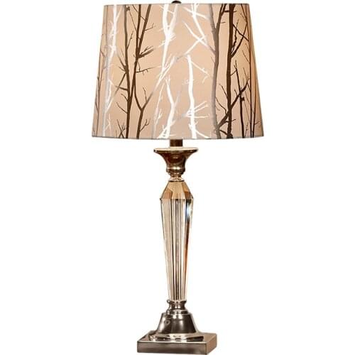 Crystal table lamp bedroom bedside lamp modern simple European style luxury decorative table lamp creative warm living room