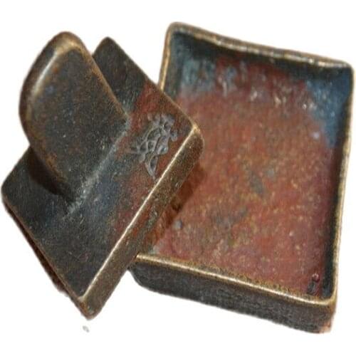 Chinese old copper Bronze Copper seal and box stamp 3