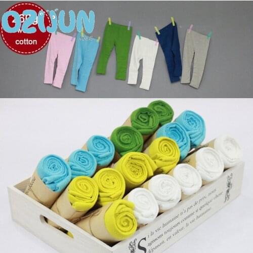Baby girl leggings candy color 10 colors 5 sizes combed cotton wool fleece female kids autumn and winter thick full-length