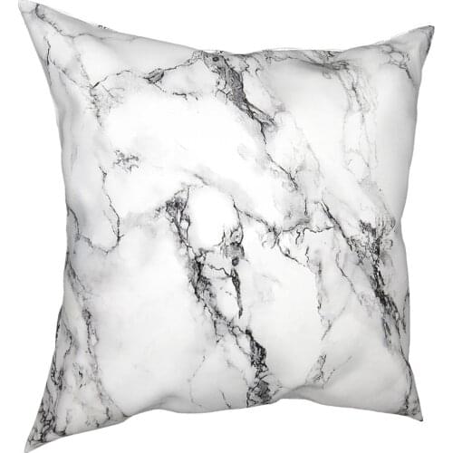 Marble Black And White Marbled Texture Pillowcase Home Decor Cushion Cover Throw Pillow for Car Polyester Double-sided Printing