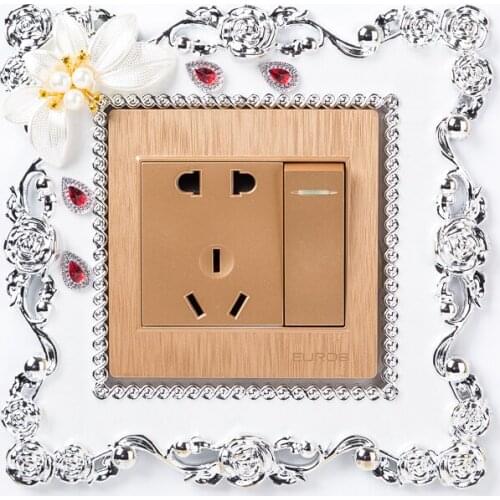 New Switch Sticker Resin Single Light Switch Surround Socket Finge Switch Cover Square Shape Switch Stickers Switch Sticker Wa