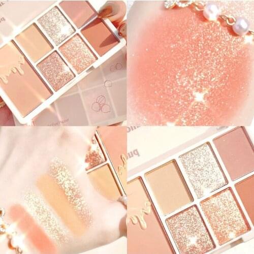 Eyeshadow Palette 7 Colors Shimmer Matte Nude Shimmer Long Lasting Waterproof Pigmented Brighten Eyes Makeup Palette Cosmetics