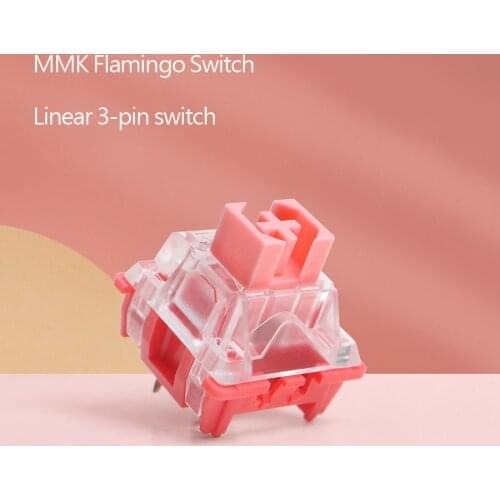 MMK Flamingo Mx Switch 3pin RGB Linear 45g 62g For Mechanical Keyboard For GK61 GK64 GH60 RK61 Custom Backlit Keyboard For Gamer