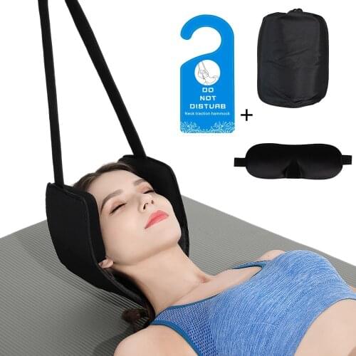 Portable Decompression Massager Cervical Traction Device,Head Hammock for Neck Shoulder Pain Relief and Physical Ther