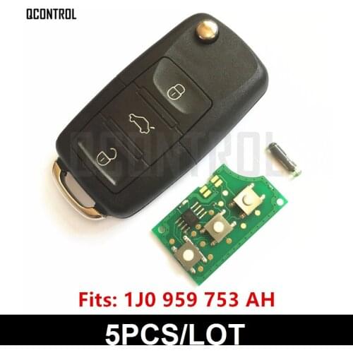 QCONTROL Car Remote Key DIY for SKODA Octavia/Superb/Yeti 1J0959753AH/5FA008399-10 2008 2009 2010 2011 2012 2013 2014
