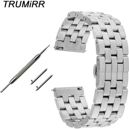 20mm 22mm Quick Release Watchband for IWC Watch Band Stainless Steel Strap Butterfly Buckle Bracelet Wrist Belt Black Silver