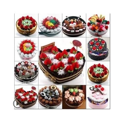 Cake Series Set Box Fabric Felt kit Non-woven cloth Craft DIY Sewing set Felt Handwork Material DIY needlework supplies