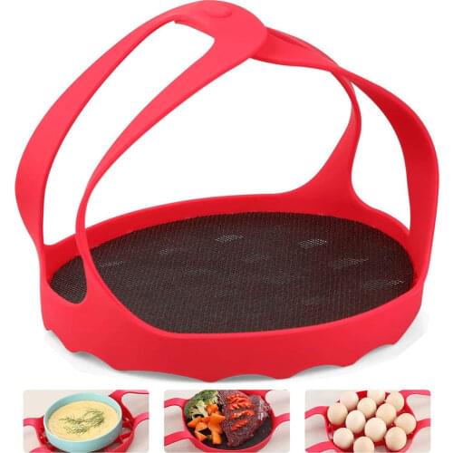 Silicone Pressure Cooking Sling Silicone Pressure Cooker Rack Sling Steamer Food Grade Bakeware Sling Lifter Steamer Egg Rack