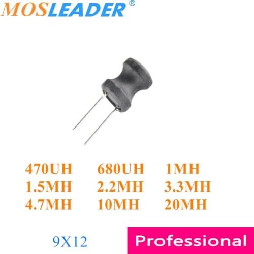 Mosleader 500pcs 9x12 0912 470UH 680UH 1MH 1.5MH 2.2MH 3.3MH 4.7MH 10MH 20MH 9*12 DIP H Power inductors