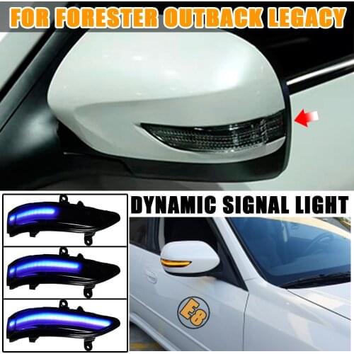 For Subaru Forester Tribeca Outback Legacy LED Dynamic Turn Signal Side Mirror Blinker Indicator Light Lamp