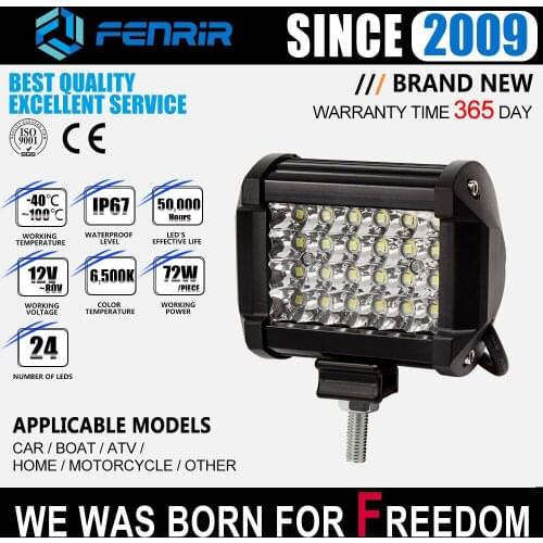 Tuning car universal auxiliary motorcycle lights led bar 12v working light offroad 4x4 accessories work for polaris rzr boat ATV