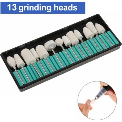 1 Set Nail Art Grinding Head Clean Bit Tools Accessories Portable for Electric Drill MPwell