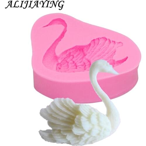 1Pcs Kitchen DIY 1PC duck Silicone Soap Mold 3D Swan Fondant Cake Decorating Moulds Chocolate Stencils Pastry Baking Pan D0102
