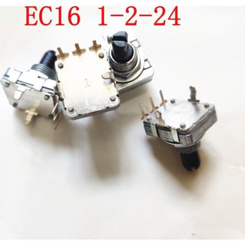 10pcs EC16 encoder switch step 24 points handle length 15MM switch NOBLE 1-2-24