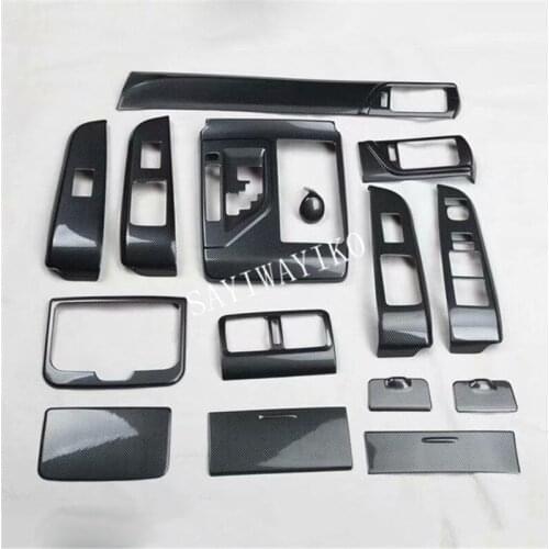 15pcs/set ABS Carbon Fiber Automotive Interior For Toyota Camry 2012 2013 2014 2015 LHD car accessories