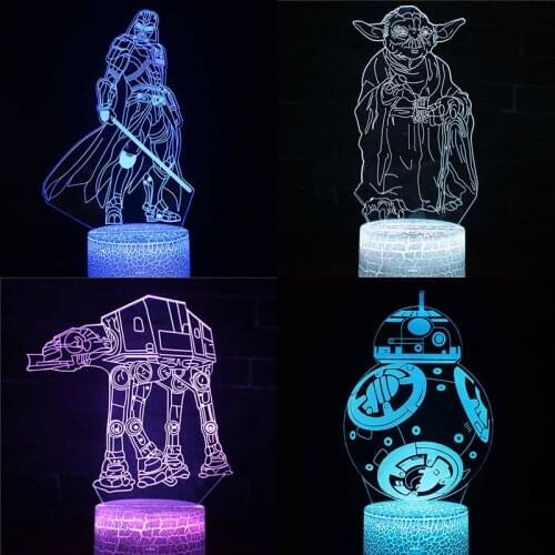 3D Night Light 16 Color Variations Lights Remote Control Table Lamp DIY Desktop Decoration Game Figure Model Kids Gift
