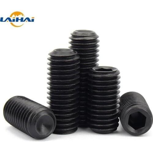 5/20pcs M3 M4 M5 M6 M8 DIN916 Black 304 Stainless Steel Hex Hexagon Socket Allen Cup Point Set Screw Grub Bolt Metric Thread